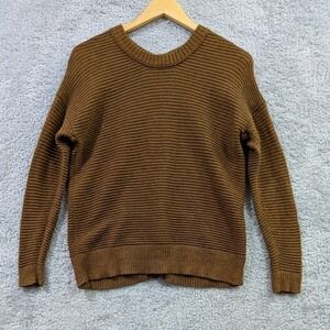 Madewell Greensboro Button-Back Sweater Women's XS‎ Heather Cinnamon Brown